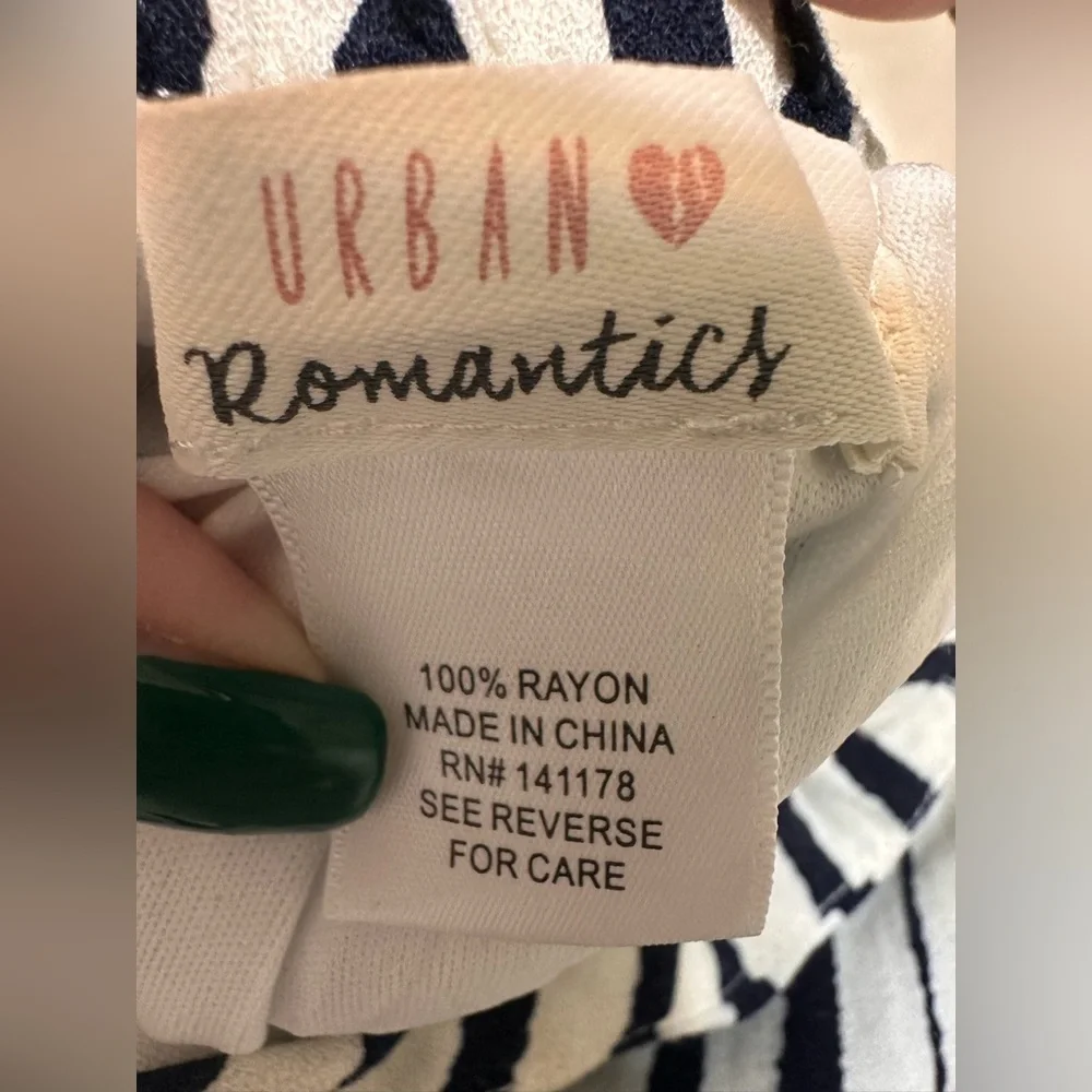 Urban Romantics Striped Black and White Wide Leg Pants